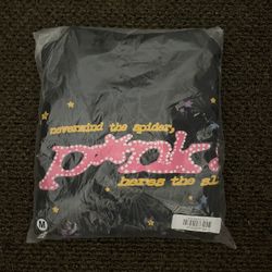 Sp5der P*nk Hoodie Black- Adult M