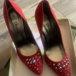 Red Starlet (Red Suede/Crystal ) 7.5M. J. Renee Womens Red Starlet (Red Suede/Crystal ) 7.5M