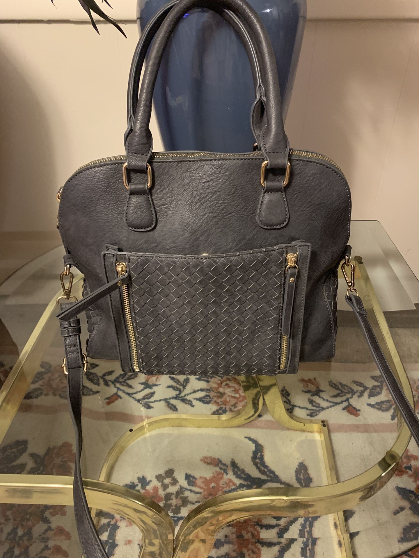 Grey Mystique Leather Purse-Practically Brand New!!!!
