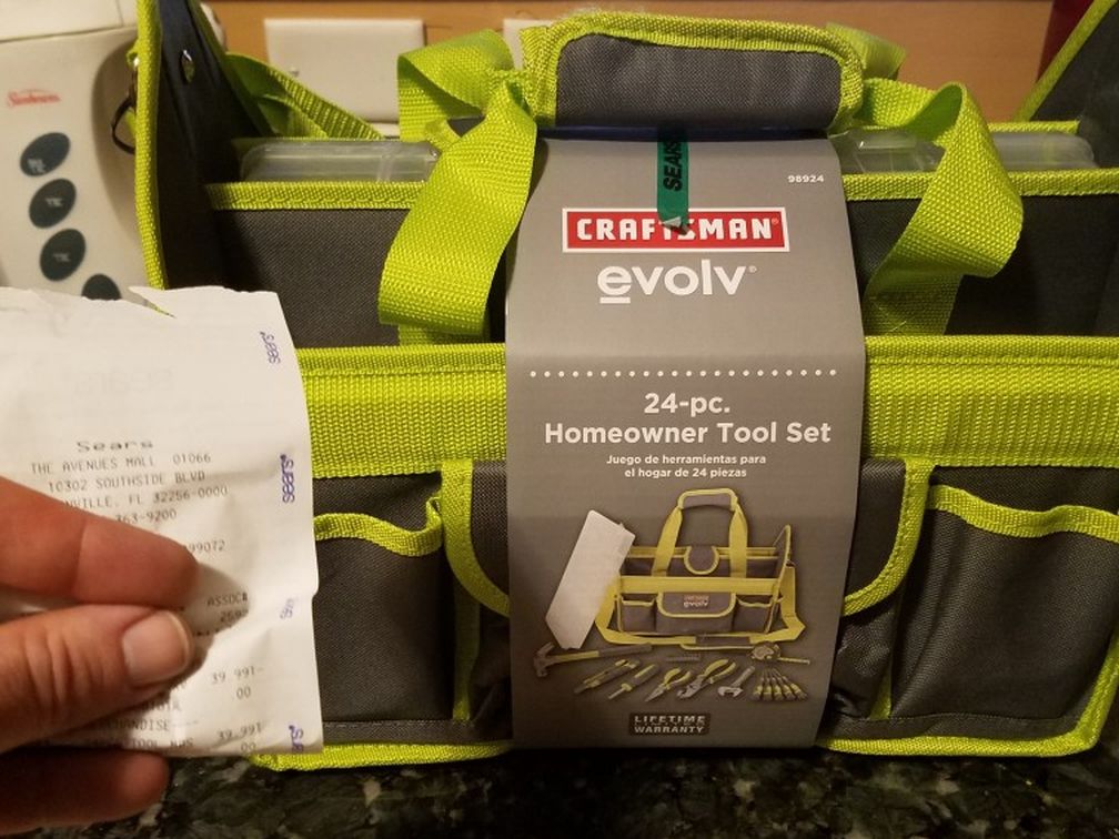 New sealed Craftsman tool set paid $43 Never opened tools are still in the plastic. Great gift with lifetime craftsman warranty