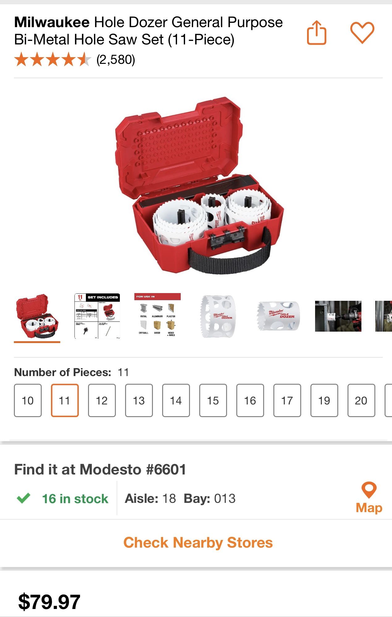 Milwaukee Hole Dozer General Purpose Bi-Metal Hole Saw Set (11-Piece)