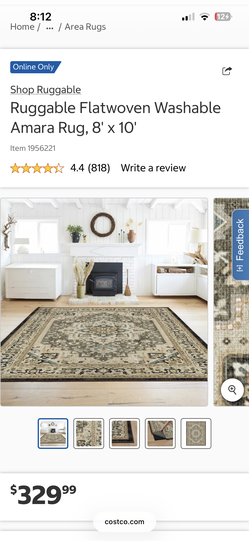 Ruggable Flatwoven Washable Amara Rug, 8' x 10'