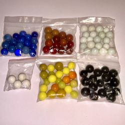 Assorted Marble Lot – Mixed Colors – Craft/Game Replacement – Multiple Bags