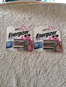 Energizer - 123 Lithium batteries. 2 packs sealed. New
