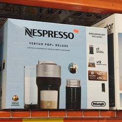 Nespresso Vertuo Pop+ Deluxe Coffee Maker w/ Milk Frother