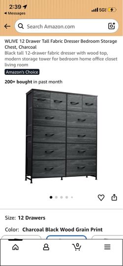 12 drewer tall fabric dresser