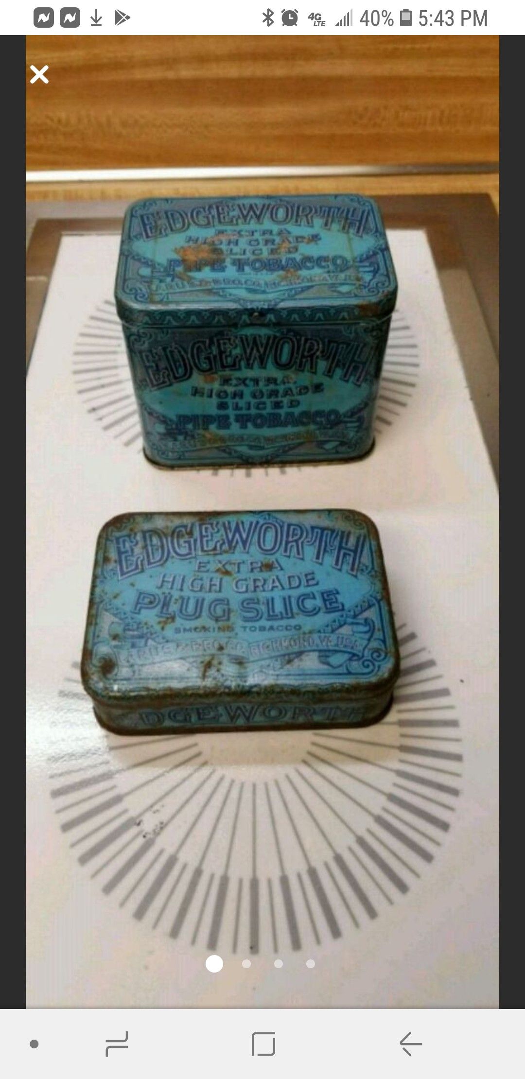 Vintage Edgewood Tins X 3