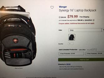 SwissGear Wenger Synergy 16” Laptop Backpack