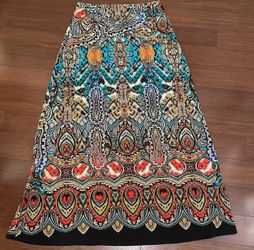 ECI New York Paisley Maxi Skirt Size M