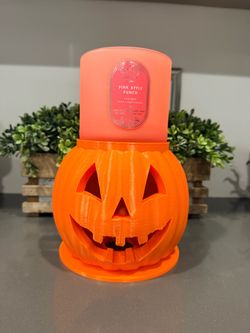 Pumpkin candle holder