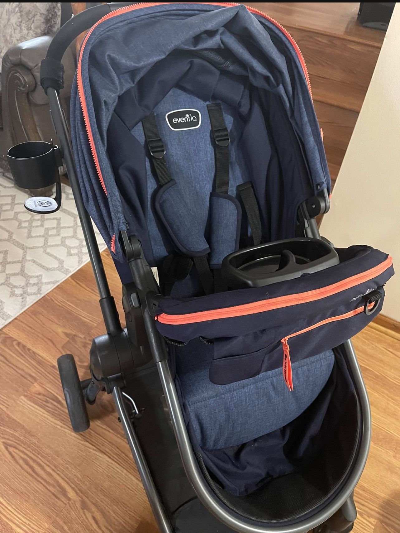 Baby Stroller - Evenflo Stroller & Car Seat - Pivot Vizor Travel System with Lite Max Infant Car Seat