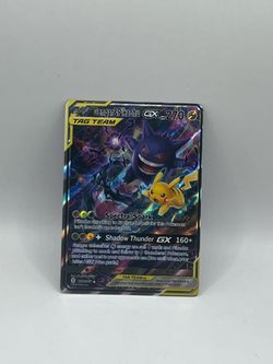 Non TCG Pokemon Gengar & Pikachu Gx Fan Art Card