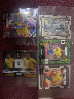 Panini Prizm Brazil Soccer Trading Cards Lot of 5