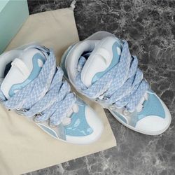 Lanvin curb Sneaker White Light Blue 