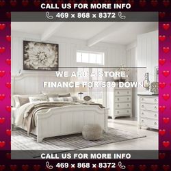 BRAND NEW Nashbryn Whitewash Panel Bedroom Set