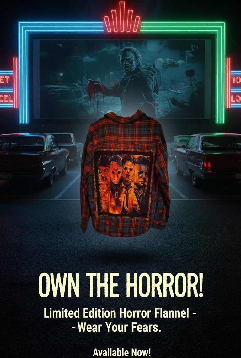 CUSTOM HORROR MOVIE FLANNEL