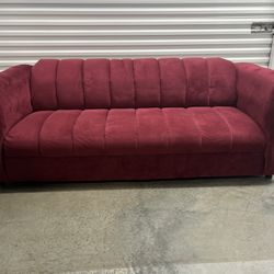Red Velvet Loveseat & Sofa by Carolina Girl Furniture – Gently Used
