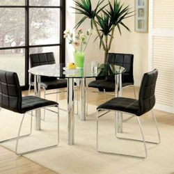Kona - 5 Piece Round Dining Table Set - Black By Furniture of America
💳Financing Options
