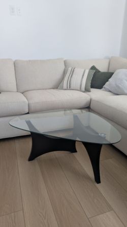 Modern glass coffee table