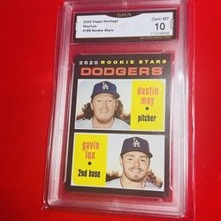 Dustin May / Gavin Lux Rookie Card! Gem 10💎!