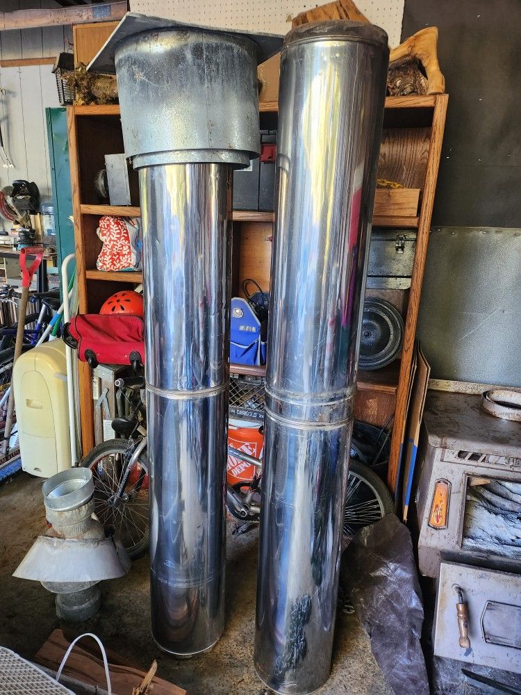 Four 8"x 36" Selkirk Metalbestos All Fuel Class A Chimney Pipes