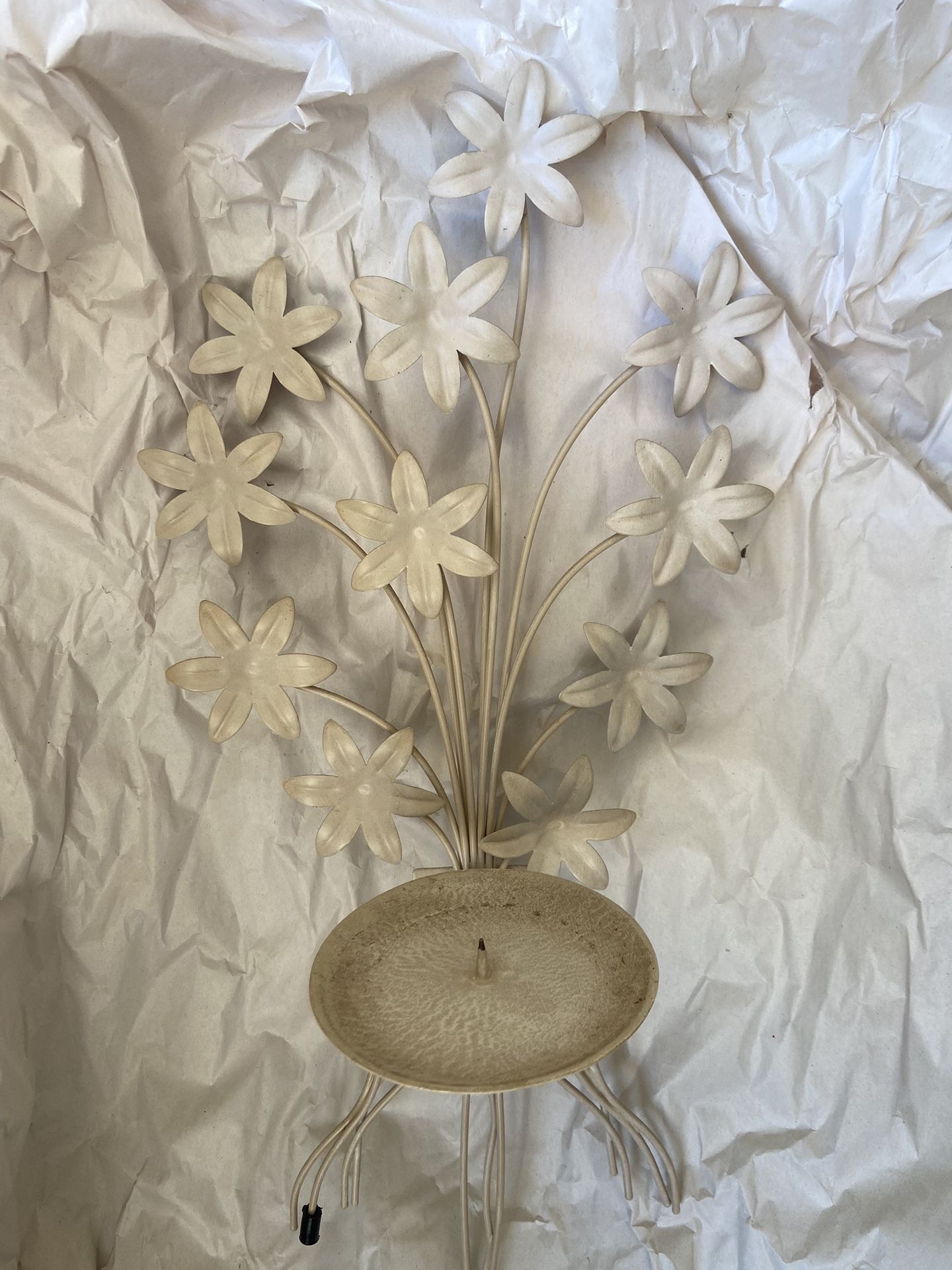 Pretty Wall Sconce With Candle Holder 