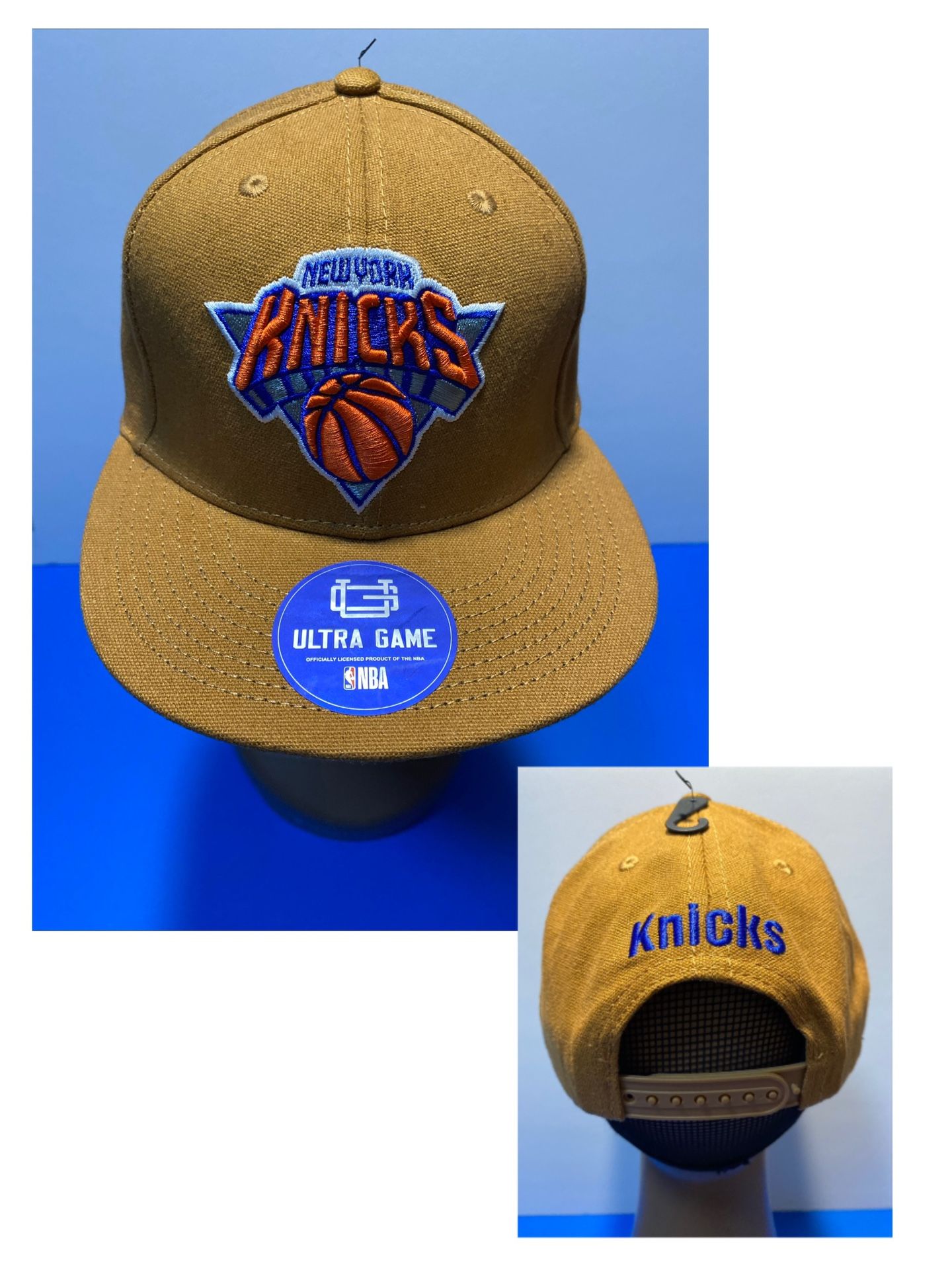 New York Knicks Ultra Game NBA Tan Snapback Hat New!
