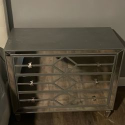 set of mirrored nightstands   ( painted ) 