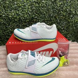 Men's Sz 6.5/ 8W Nike Zoom High Jump Elite Track & Field Cleats White FZ9636-100