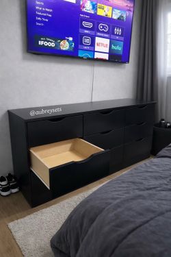 Black 9 drawer dresser