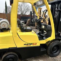 Hyster forklift, all terrain, 5000 pound capacity 