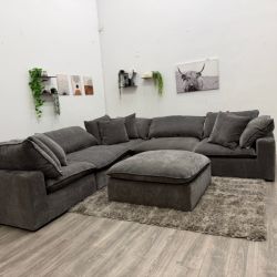 Sereen Dark Grey Sectional Couch - Free Delivery