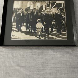 Vintage Original 8X10 Photo Of JFK and JFK Jr at Arlington National Cemetery 11 Days Before Assasination-Make Offer 