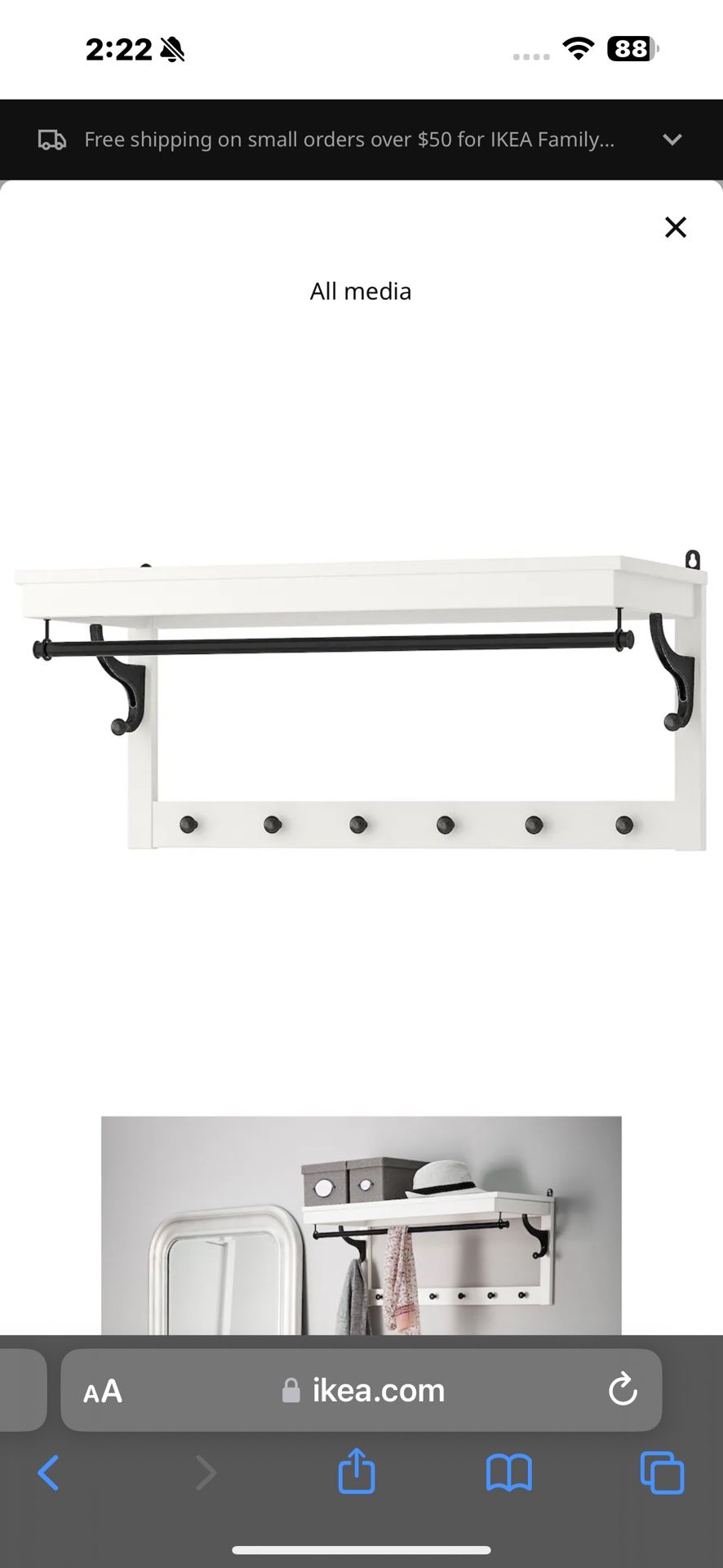 IKEA Hemnes Hat Cost Rack