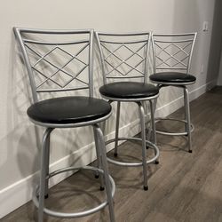 Black and Silver Barstools 