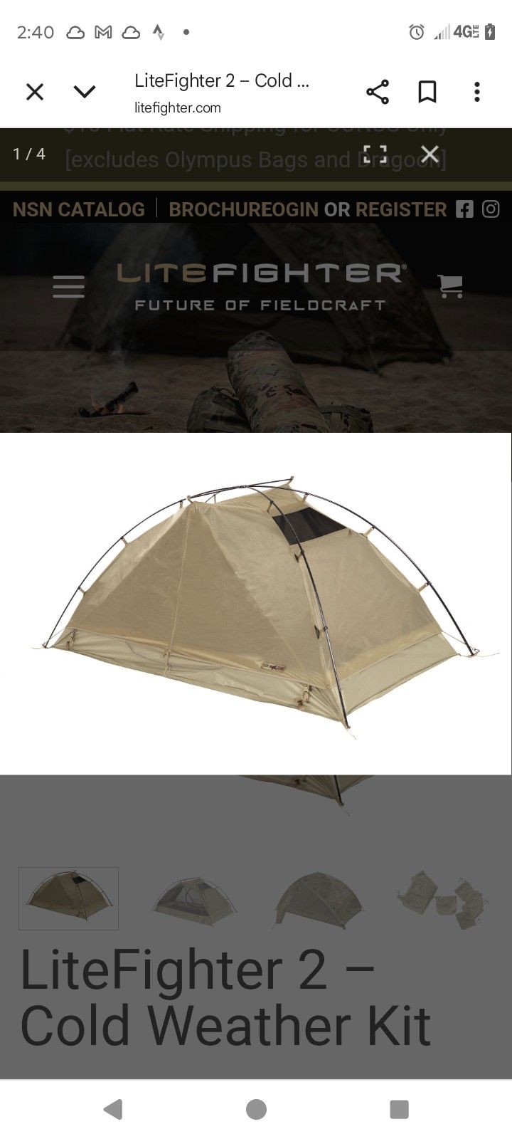 【米軍実物】Litefighter Catamount 2 テント　シェルター Litefighter - CataMount 2 | Soldier Systems Daily Soldier Systems