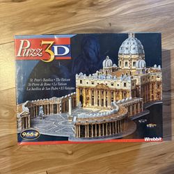 Puzz 3d St Peters Basilica Vatican 966 PC Puzzle Wrebbit New in box