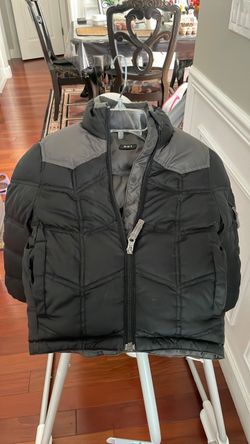 REI Black with Gray Warm 2 sides coat,kids size3.