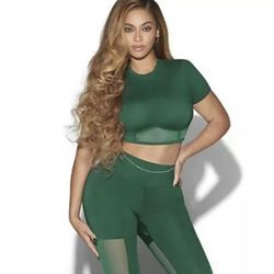 Beyoncé Adidas x Ivy Park Green Crop Top