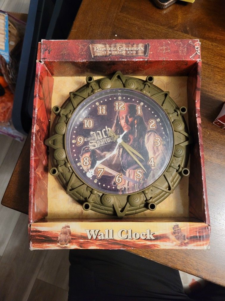 Pirates Of The Caribbean Clock! Never Used!