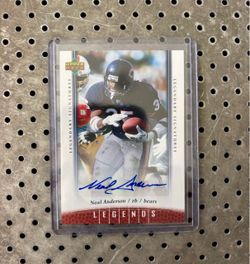 CHICAGO BEARS Neal Andersen Autograph Football Card