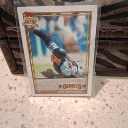 1991 Topps Desert Shield Kirt Manwaring baseball card