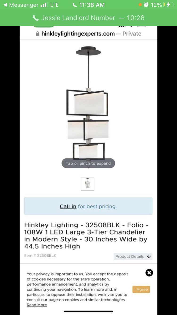 3 Tier chandelier 