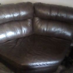Leather Loveseat 