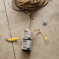 Heavy Duty Red Dot 8 Outlet Construction Site Power Extension Cord