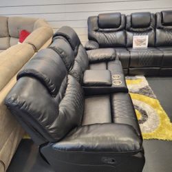 Winter Clearance Sale. Santiago, Black Leather Reclining Sofa And Loveseat Set Only $1199. Easy Finance Option. Same-Day Delivery.