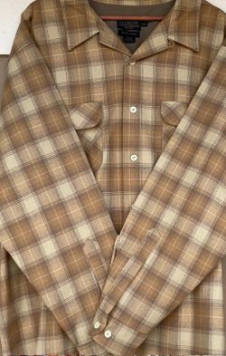 Classic Pendleton Shirt Jacket in Brown/Tan Tones Plaid