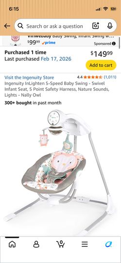 Baby swing like new