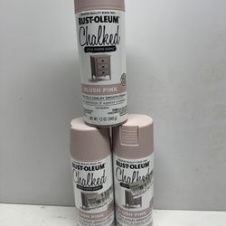 (3) Rust Oleum Chalked Blush Pink Paint. $5 A Can. Must Pick Up