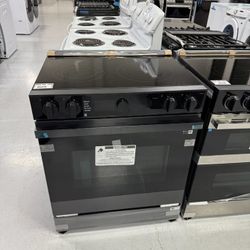 New Black Stainless 30" Slide In Bespoke Stove * PERFECT CONDITION